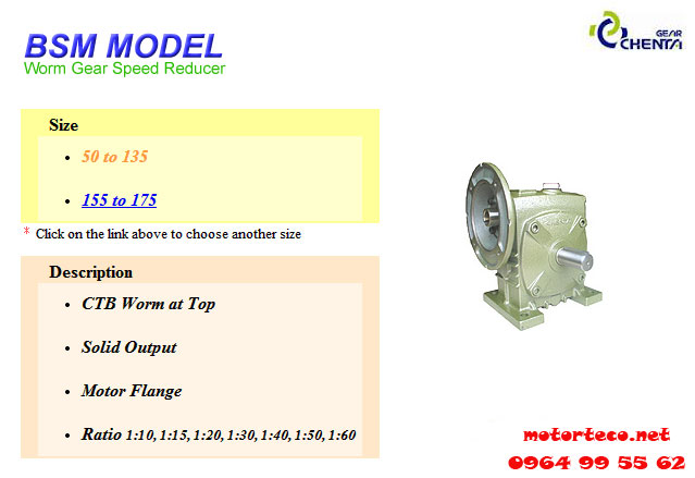 Hộp Giảm Tốc Chenta - BSM